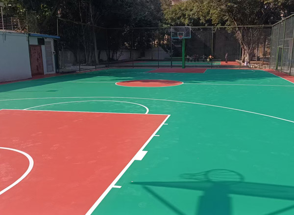 硅pu篮球场是怎么做的，奥茵硅pu球场施工工艺流程